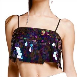 sequins crop top